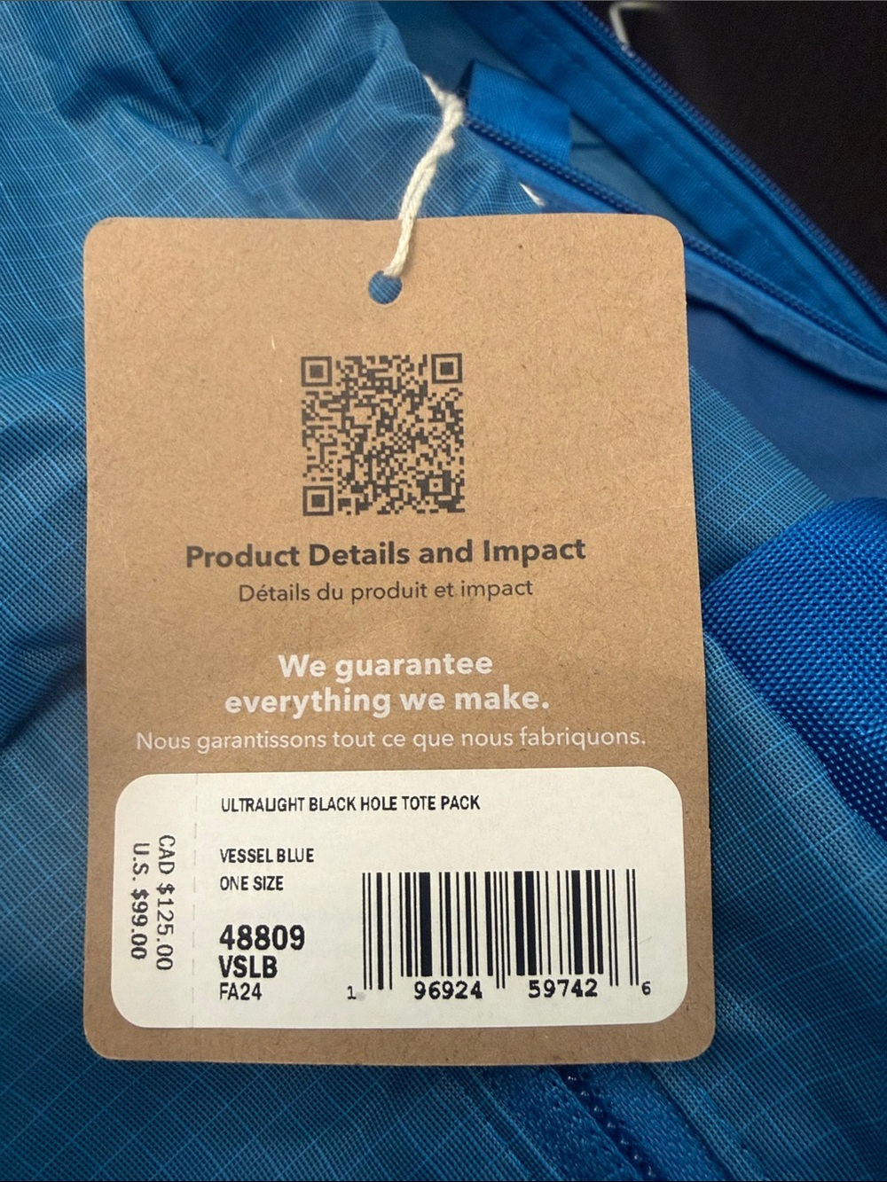Patagonia Light Blue Two-Tone Roll-Top Backpack - Picture 3 of 3